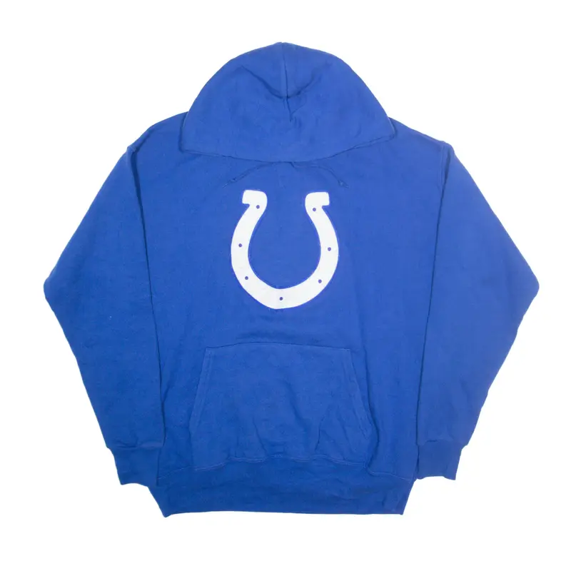 NFL Indiana Colts USA Hoodie Blue Pullover Mens M