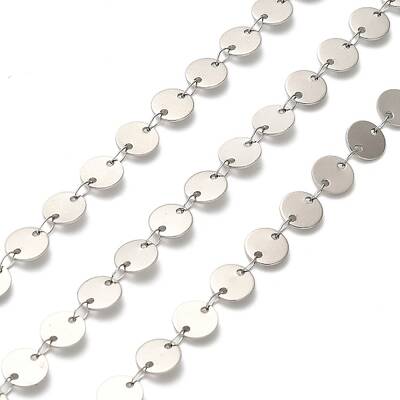 304 Stainless Steel Flat Sequin Chains