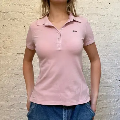 Roots Napapijri Polo Shirt - Large Pink Cotton