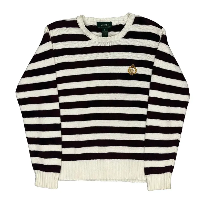 Ralph Lauren Striped Jumper - Small Block Colour Cotton