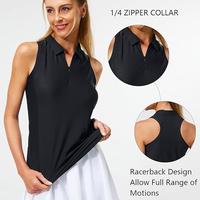 Women's Golf Shirts Tank Tops Sleeveless Tennis Shirts Tops Racerback with Collar Quick Dry crew neck work Exercise Running S...