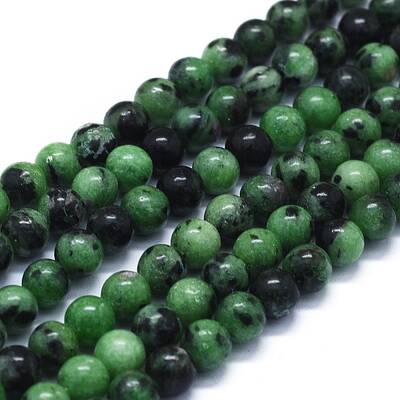 Natural Ruby in Zoisite Beads Strands