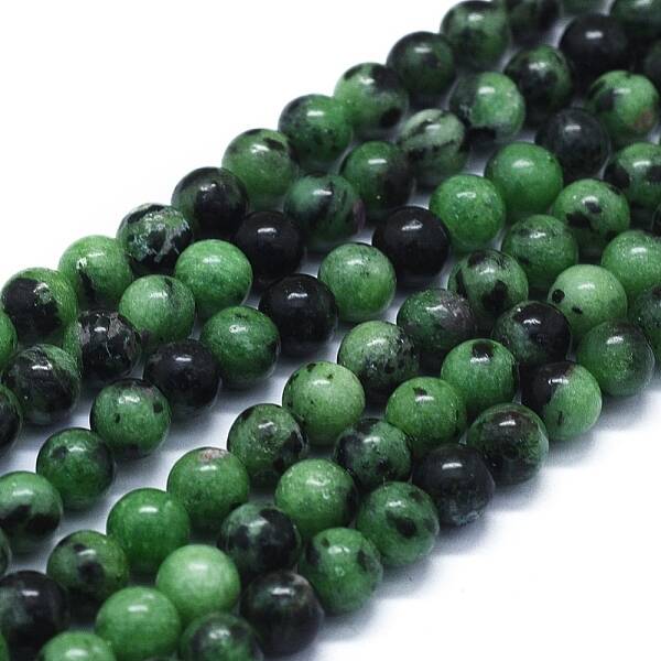 Natural Ruby in Zoisite Beads Strands