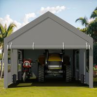 Walsunny Carport 10x20ft Outdoor Car Canopy Portable Garage, Heavy Duty Shed Tent Port with Roll-up Ventilated Windows & Remo...