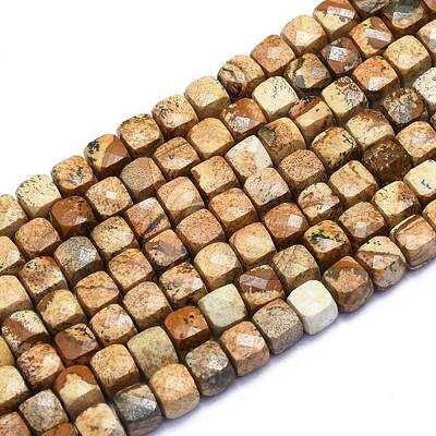 Natural Picture Jasper Beads Strands