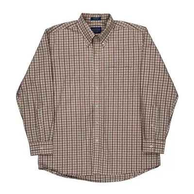 Wrinkle Resistant Pendleton Checked Shirt - Large Multicoloured Cotton | Size: large