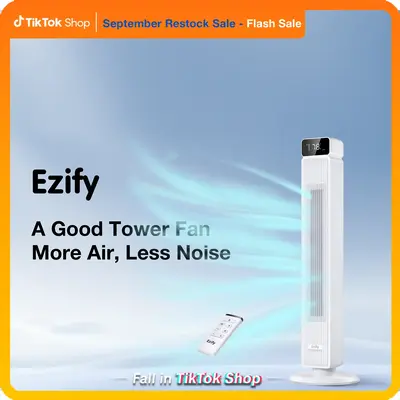 Tower Fan for Bedroom, 40 inch Standing Fan with 25ft/s Velocity, 90° Oscillating Tower Fan with Remote, 30dB Quiet, 6 Speed...