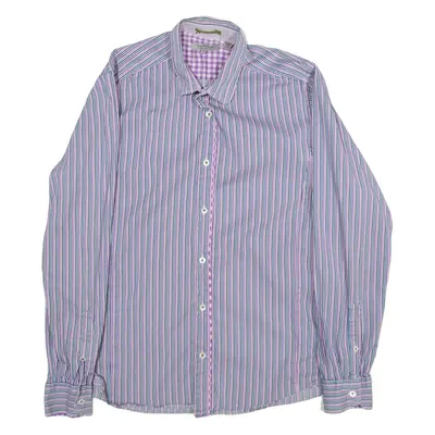 TED BAKER Mens Shirt Purple Striped Long Sleeve M