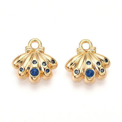 Brass Micro Pave Cubic Zirconia Charms