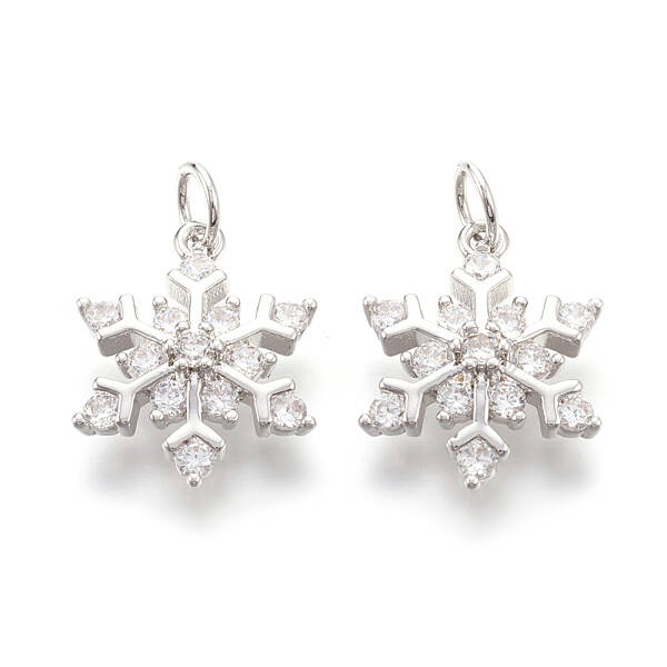 Brass Micro Pave Cubic Zirconia Pendants