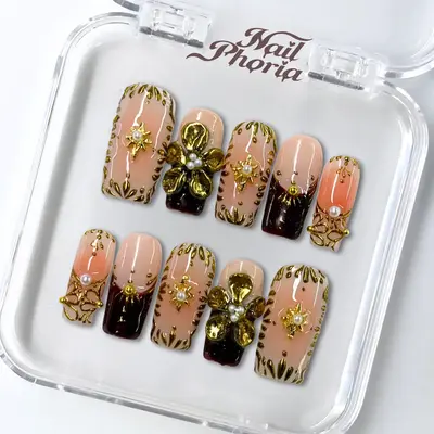 NailPhoria｜FALL Collections 10PCS Handmade Press On Nails