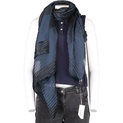 Armani Scarf - No Size Navy Polyester