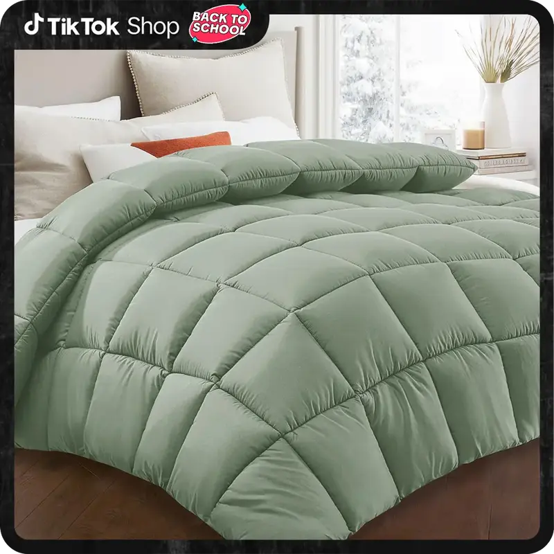【Fall Deals For You】Comforter - Down Alternative Bed Comforters  for All Season - Machine Washable