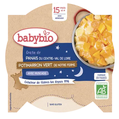 Babybio Dinner Dish - 15 months and up - Pasta, Green Squash - ORGANIC 260 g