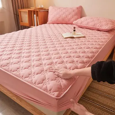 Geometric Embossed Fitted Sheet Set, 1 Solid Color Mattress Cover & 1/2 Pillowcase without Filler, Home Decor Bedding Sets fo...