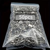 Fishing Connector, 50pcs/set B Type Fishing Connector, Quick Connect Fishing Accessories for Freshwater and Saltwater Fishing