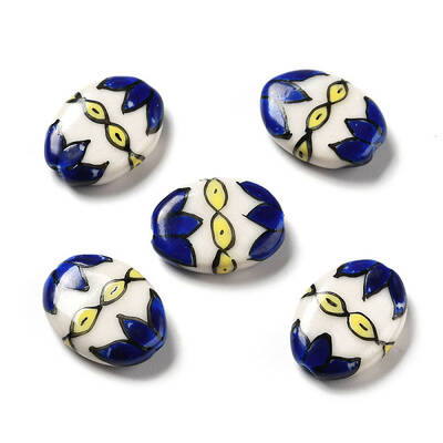 Handmade Printed Porcelain Beads