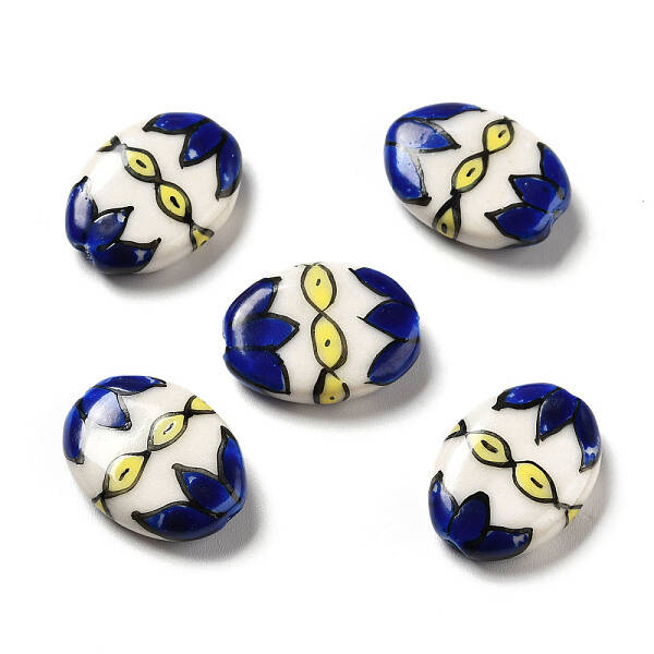 Handmade Printed Porcelain Beads