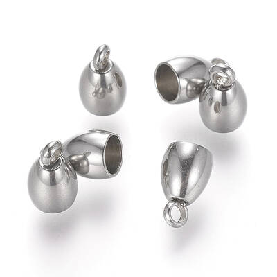 Tarnish Resistant 201 Stainless Steel Cord Ends