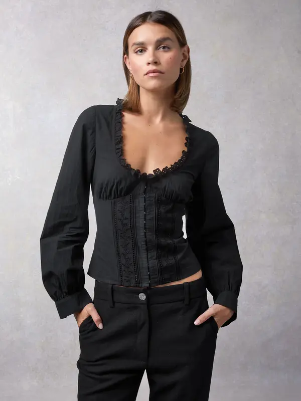 Blouse Wendy Noir | Color: NOIR | Size: FR-38