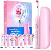 Adult Rotating Electric Toothbrush with 8 Brush Heads (2 Types), 4 Deep Cleaning Modes, Efficient Charging and Long Battery L...