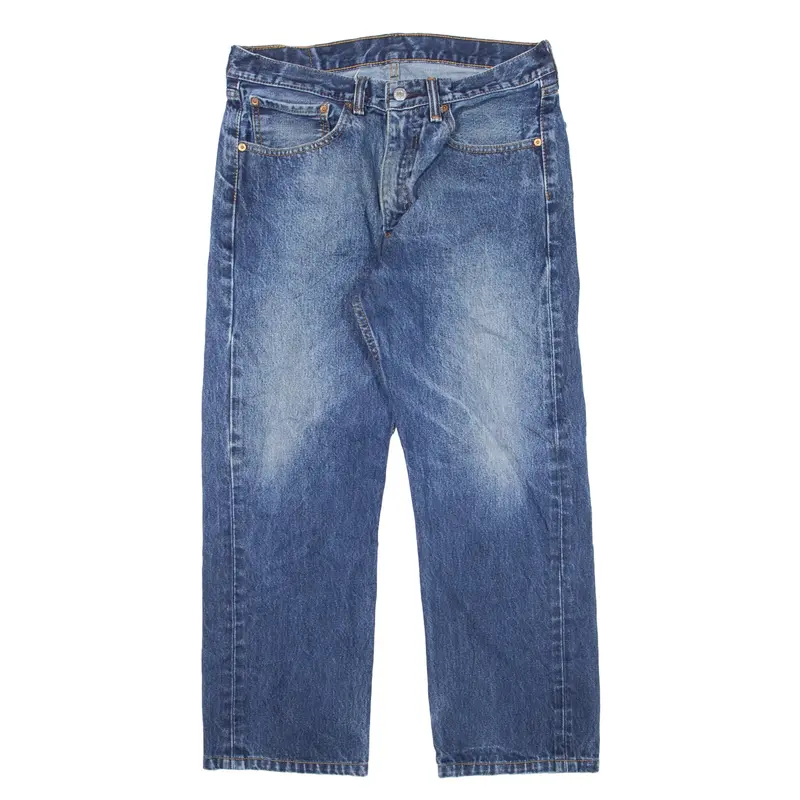 LEVI'S 505 Jeans Blue Denim Regular Straight Mens W30 L25
