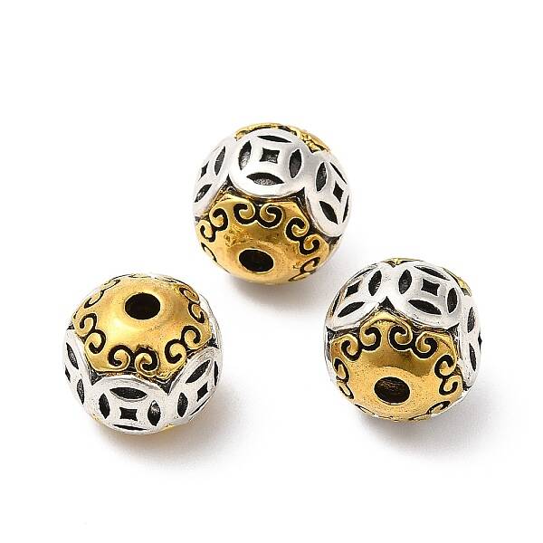 Rack Plating Tibetan Style Alloy Beads