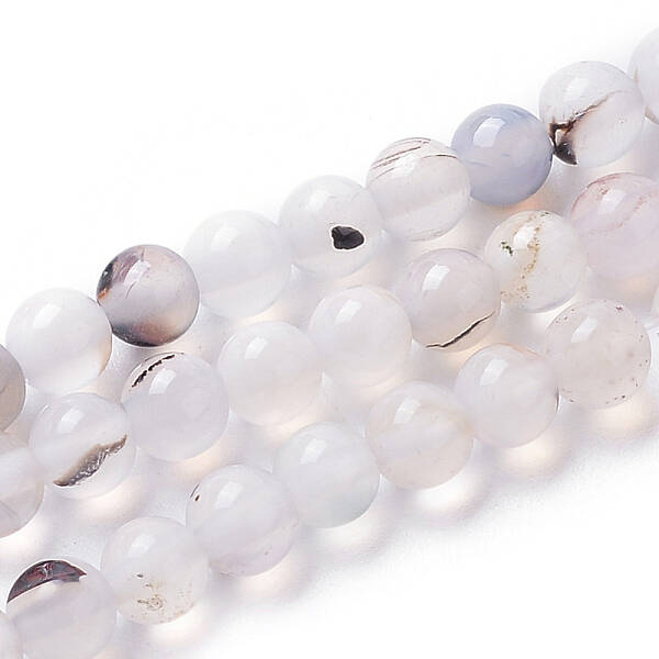 Natural Dendritic Agate Beads Strands