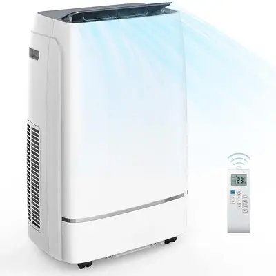 COWSAR Portable Air Conditioner, 12000 BTU/13000 BTU for Room up to 550sq. ft-600 sq. ft, Dehumidifier & Fan, Portable AC wit...
