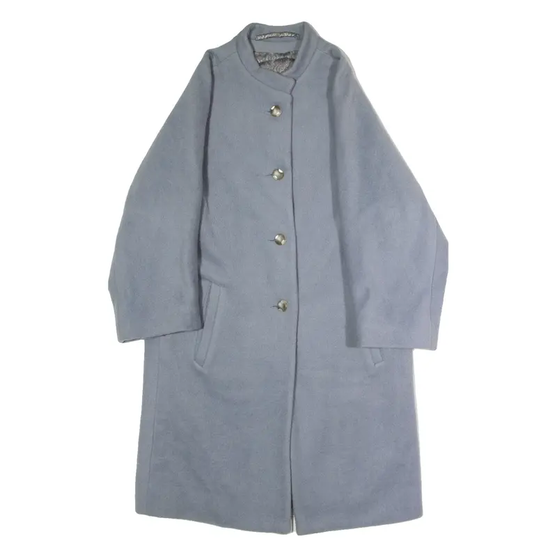 Womens Overcoat Coat Blue Wool 90s M