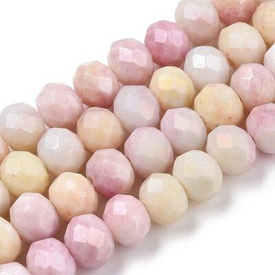 Faceted Electroplated Glass Beads Strands