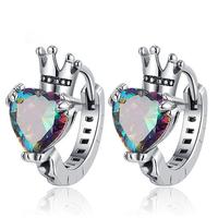 925 Stealing Silver Earrings for Women - Sterling Silver Crown Motif Stud Earrings, Casual & Formal Wear, Elegant Accessories...