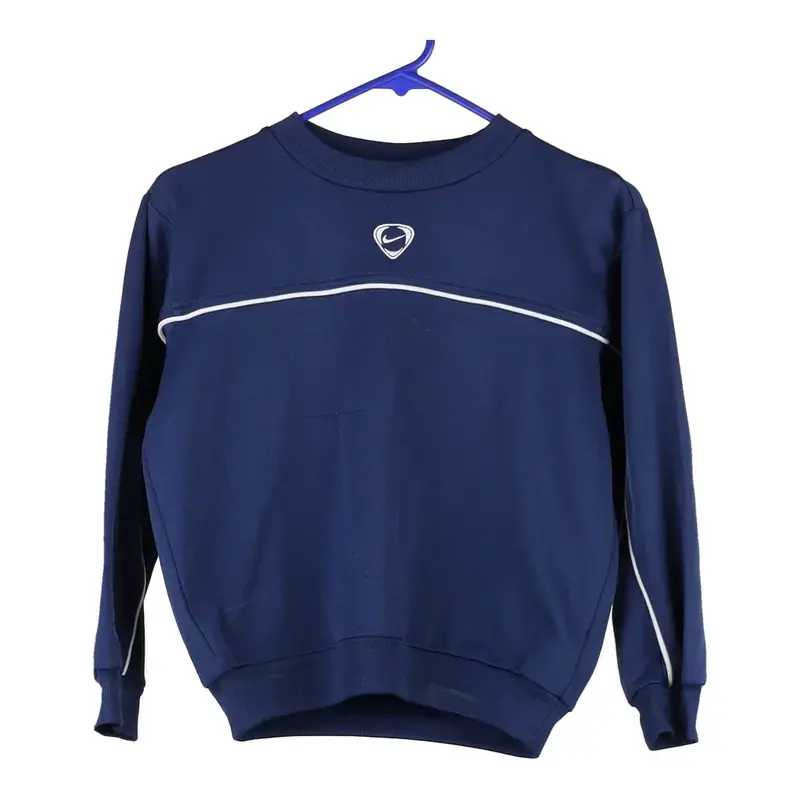 Age 5-6 Nike Sweatshirt - Small Navy Polyester Blend