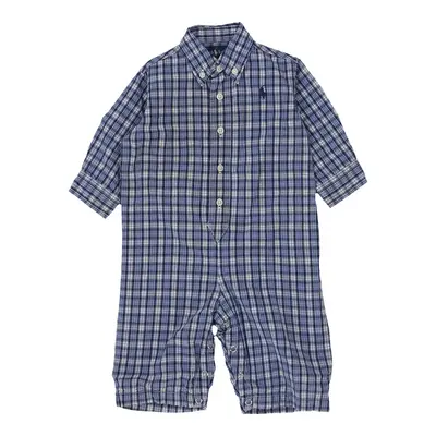 Age 9 Months Ralph Lauren Checked Playsuit - 3XS Blue Cotton