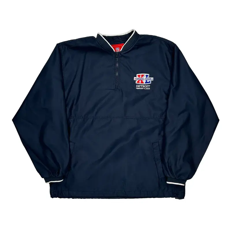 Super Bowl XL Detroit Nfl Nfl Windbreaker - Medium Navy Polyester