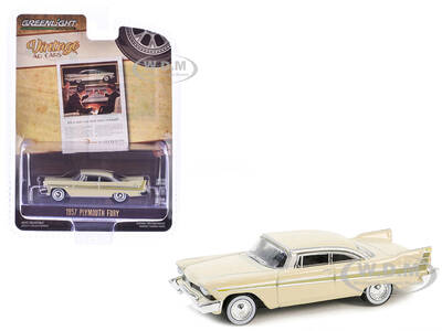 1957 Plymouth Fury Beige with Gold Metallic Stripes \