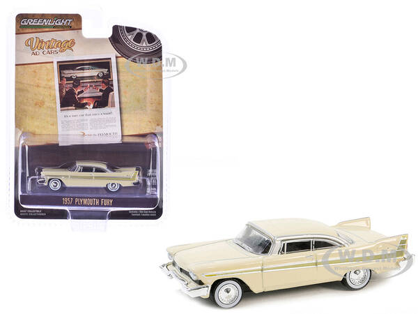 1957 Plymouth Fury Beige with Gold Metallic Stripes \