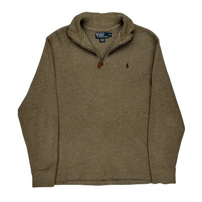 Polo By Ralph Lauren 1/4 Zip - Medium Beige Cotton
