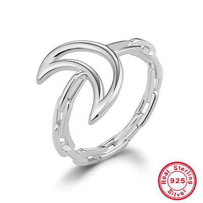 Rhodium Plated 925 Sterling Silver Finger Ring
