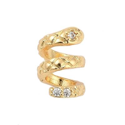 Brass Micro Pave Cubic Zirconia Beads