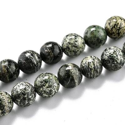 Natural Green Zebra Jasper Beads Strands