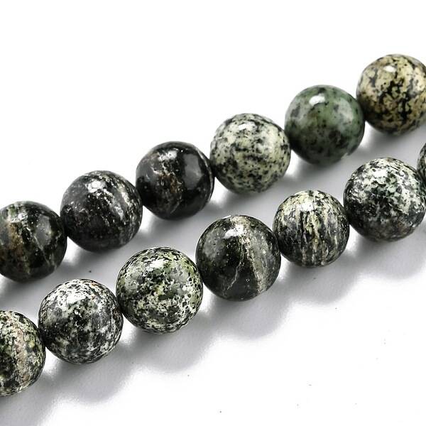 Natural Green Zebra Jasper Beads Strands