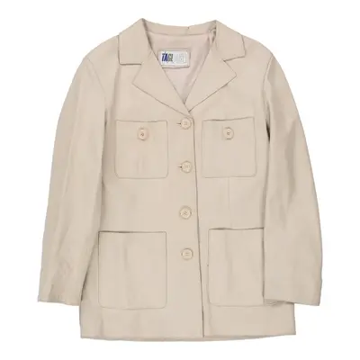 Taglia 42 Leather Jacket - Small Beige Leather