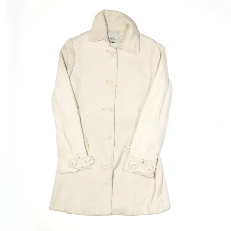 SALSA Overcoat Jacket Cream Womens S