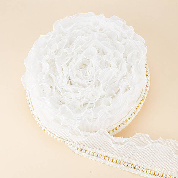 5 Yards Polyester Wave Edge Lace Trim