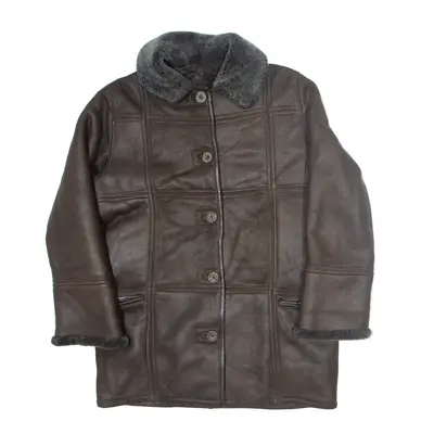 BALLY Sherpa Lined Jacket Brown 90s Womens L