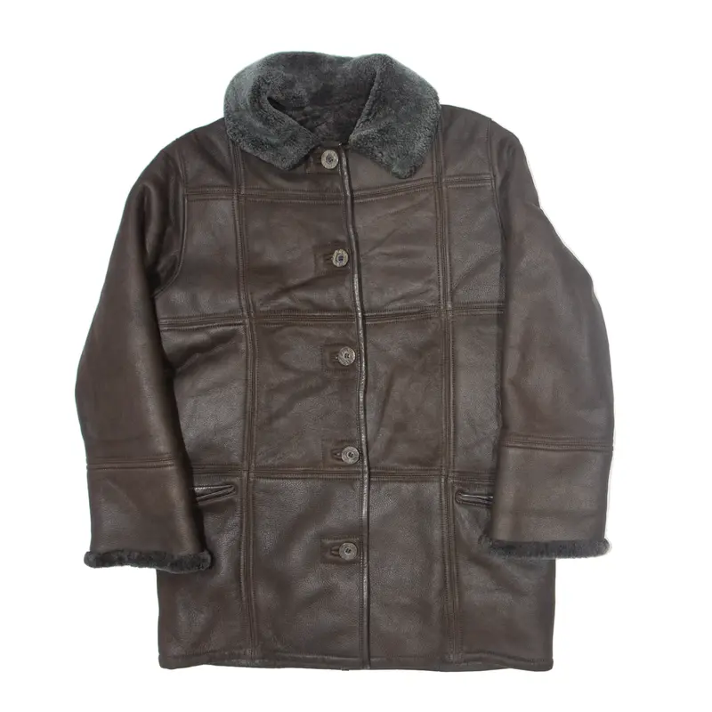 BALLY Sherpa Lined Jacket Brown 90s Womens L