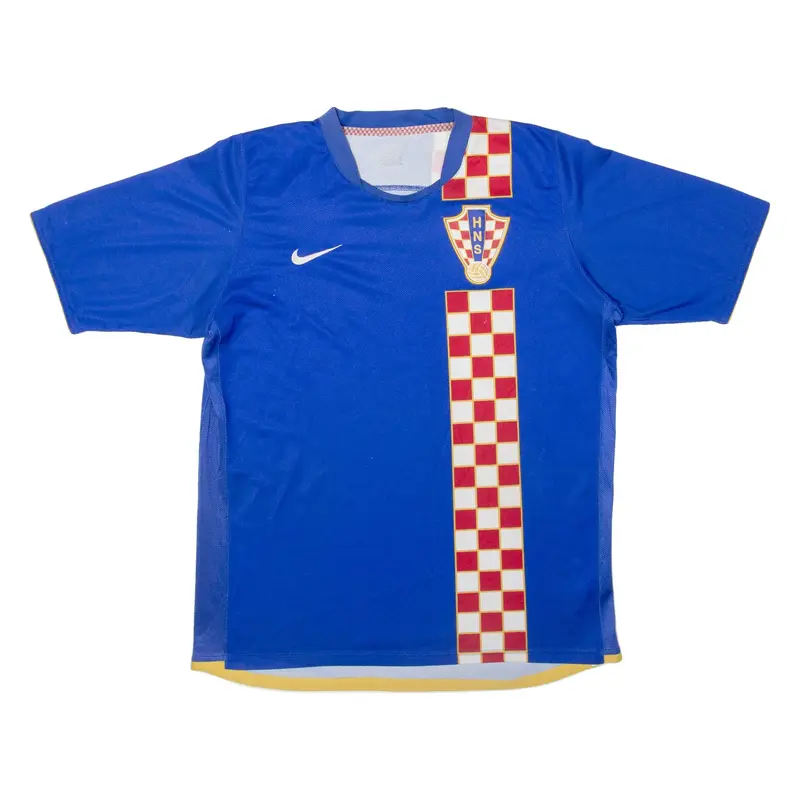NIKE Croatia Mens Football Shirt Jersey Blue L