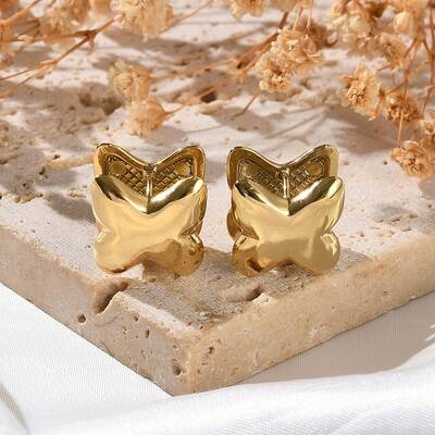 Ion Plating(IP) 304 Stainless Steel Hoop Earrings