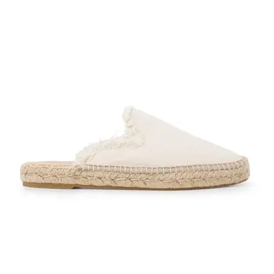 Zaragoza Canvas Espadrille Mule Slides - Beige Tan | Select Size: 8 US (39EU) | Color: Beige Tan